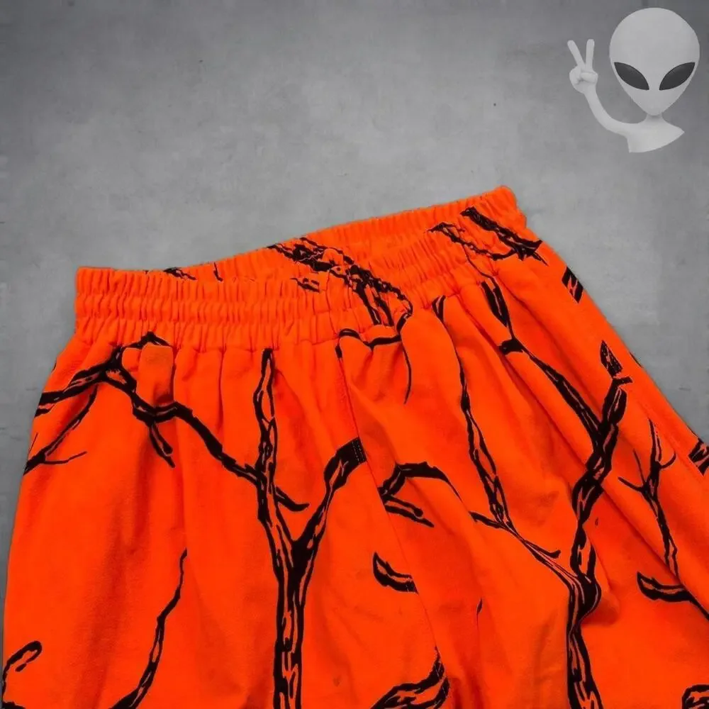 Game hide Hush Hide Pants Blaze Orange Large Camo Hunting Vintage Flared Bootcut - Picture 7 of 8